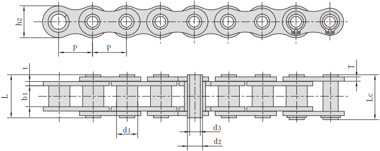 短節距空心銷軸鏈條